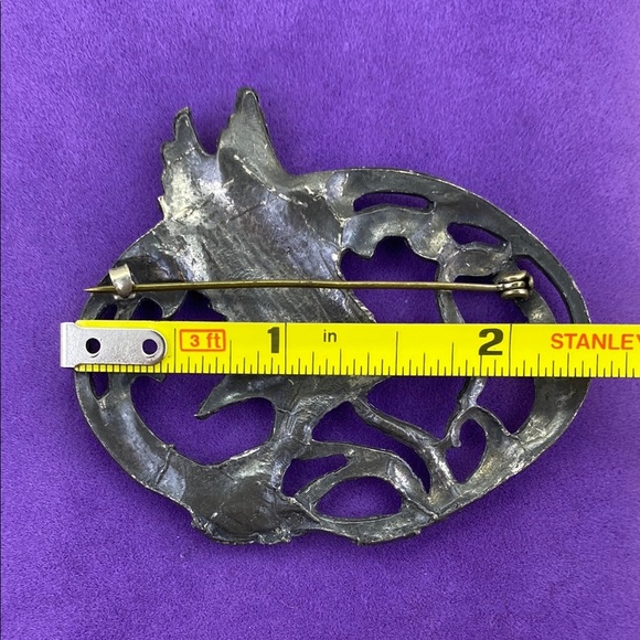 💛 Unique Silver Flamingo Brooch - Picture 4 of 4